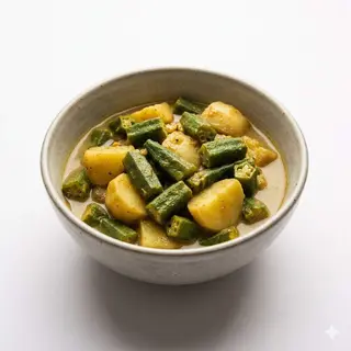 111. Bhindi Bhaji Con Patata En Salsa Sueve
