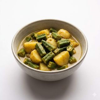 111. Bhindi Bhaji Con Patata En Salsa Sueve
