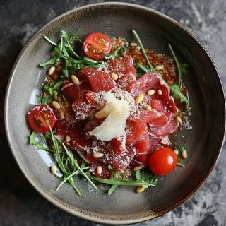 Carpaccio Salad with Pine Nuts and Quinoa