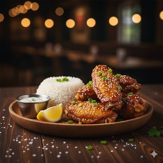 Малко крило (200г) + Ориз (100г)