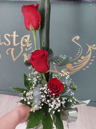 Trio de Rosas Vermelhas