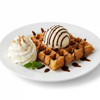 Waffle con gelato