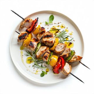 Spiedino con pollo e tacchino