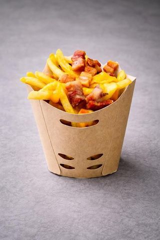 41. Pomfrit s kockicama pancete s grilla