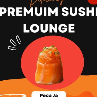 Premium Gunkan Salmão 4 unidade