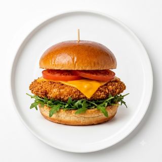 Hamburguesa De Pollo Apanado
