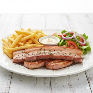 Plato combinado de panceta