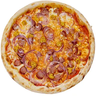 Піца з мисливськими ковбасками (500г/30см)