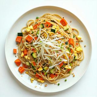 Spaghetti cinese con verdure