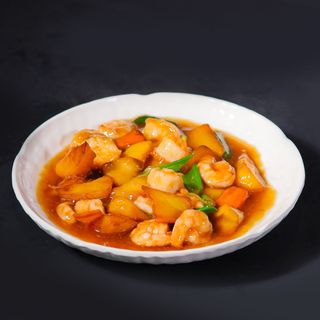 Gamberetti con patate