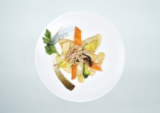 Gnocchi di Riso con Gamberi, Calamari e Verdure