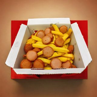 Patatine fritte con wurstel x 2 persone