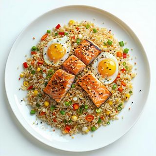 154 Yaki meshi salmone