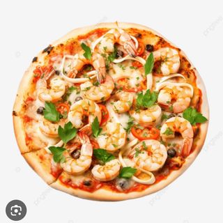 34 Pizza De Atún Con Gambas Y Verduras Grande (33 Cm.)