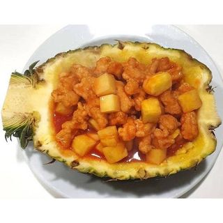 Frango com ananás natural