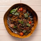 Beef Drunken Noodles With Basil