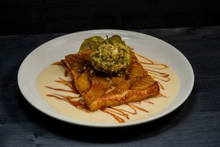 Tart Tatin with vanilla ice cream