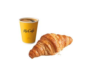Croissant Maślany w zestawie z gorącym napojem