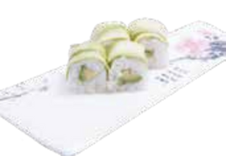 N.121 Fresh avocado senza alga nori e sesamo 4 pezzi