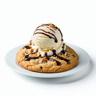 Mega Cookie Con Helado De Vainilla