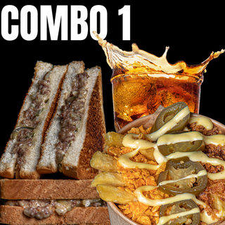 COMBO 1 ( Cheese Beef Melt x2+ Cheesy Fries + Boisson offerte)