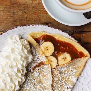 Crepe de dulce de leche y plátano