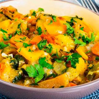 Variados de verduras al curry