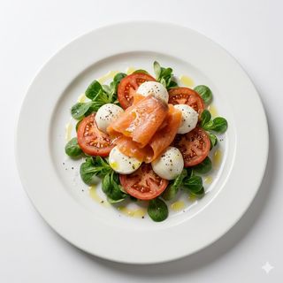 Ensalada De Mozzarella Y Salmón