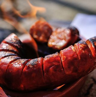 Chorizo flambé