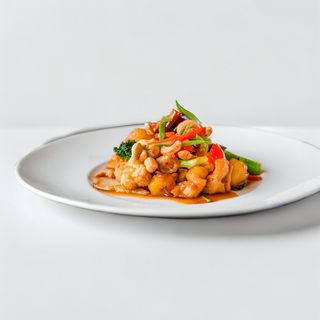 Kurczak z bambusem i grzybami 400g