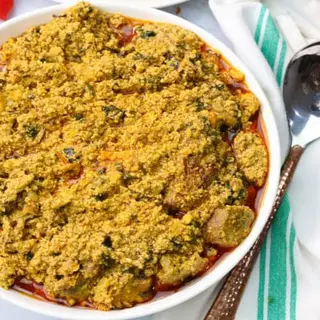 Egusi Soup and a protein