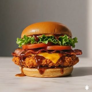 Chicken burger bacon