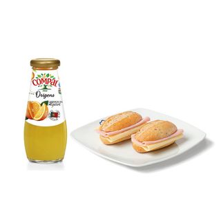 2 Pãezinhos Mistos + Refrigerante ou Compal