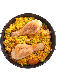 Riz Accompagné D'une Cuisse De Poulet