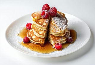 Pancake con sciroppo d'acero e zucchero vanigliato