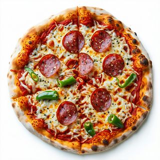 Pizza salamino e peperoni