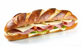 Panino con mortadella e provola