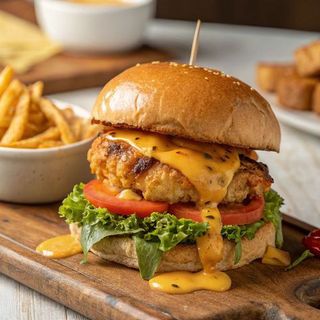Chick N Cheddar Burger