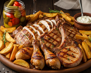 Platou gratar pentru 4 persoane