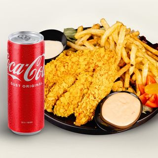 Crispy la farfurie + Coca-Cola 330 ml 