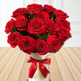 Bukiet 15 czerwonych róż premium 