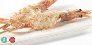 88. Gamberoni con fiocchi di grano