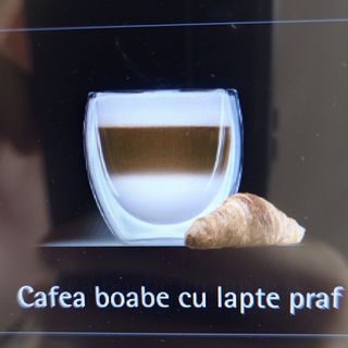 Cafea boabe cu lapte praf