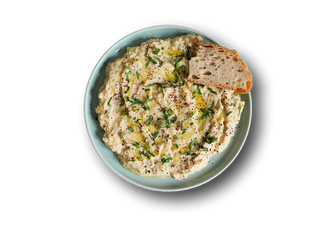 Roasted Eggplant salad & grilled bread 220g
