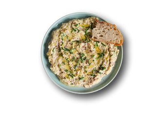 Roasted Eggplant salad & grilled bread 220g