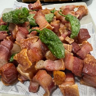 Torrezno Con Pimiento De Padrón (Ración)