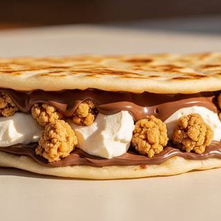 Piadina Nutella mascarpone e granella