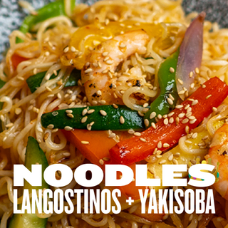Noodles + Verduras + Langostino + Yakisoba 
