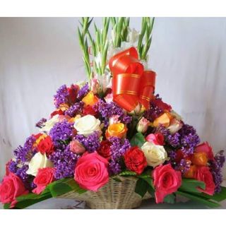 Basket of Elegance  Flower Bouquet