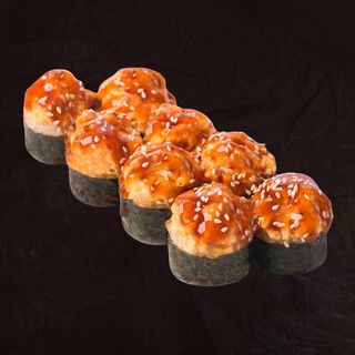 Запеченный ролл с лососем